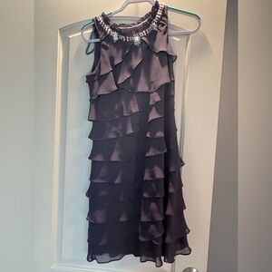 Elegant Black Ruffled Dress